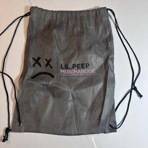 Official Lil Peep Merchandise Drawstring Backpack Crybaby Logo